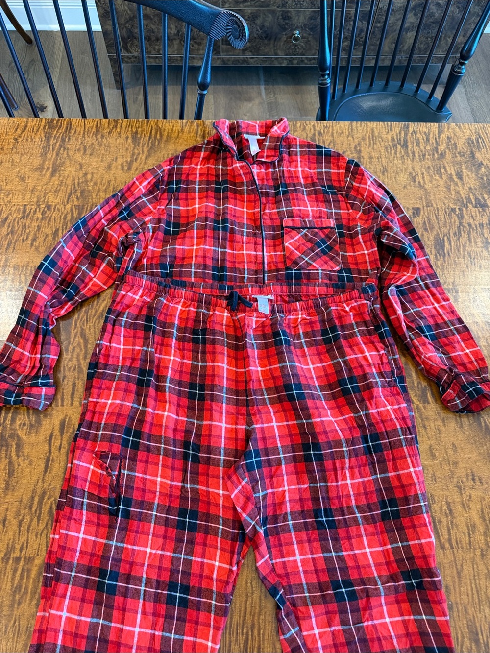 Wondershop Red Black Plaid Kids Pajama Set